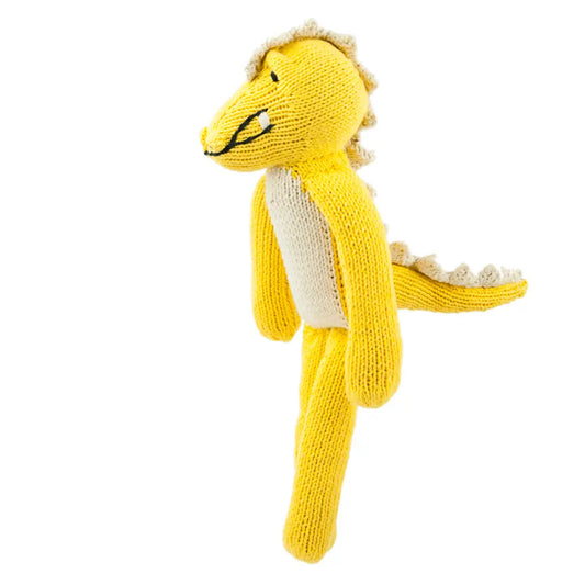 Doudou crocodile à longues pattes - fait main -  Peluche éco-responsable en coton bio - MAXIME