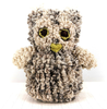 Doudou hibou - fait main - en laine bio éco-responsable - ARCHIE - Studio Matongé. Ici en version L gris. Disponible en 2 tailles et plusieurs couleurs. 