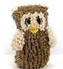 Doudou hibou - fait main - en laine bio éco-responsable - ARCHIE - Studio Matongé. Ici en version L kaki. Disponible en 2 tailles et plusieurs couleurs. 