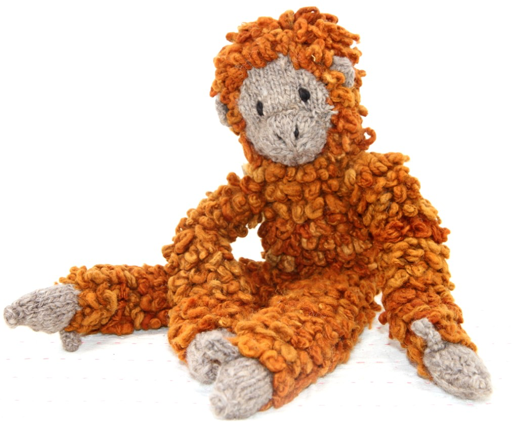 Peluche singe tamarin en laine bio éco-responsable - TAMY - Studio Matongé