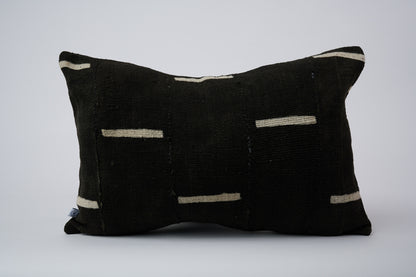 Housse de coussin éthnique - Mudcloth Bogolan noir - GIZA - Studio Matongé